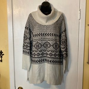 Calvin Klein Snowflake Soft Knit Turtle Neck Sweater